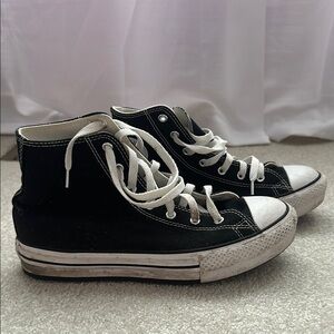 Black High-Top Converse Sneakers